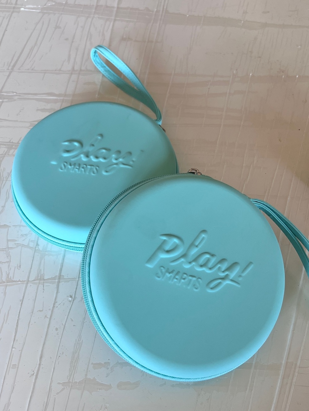 2PC SEPHORA Play! Smarts Round Teal Zip Cosmetic case